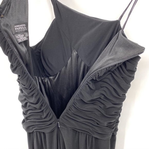 Adrianna Papell Black One Houlder Jumpsuit 8 - Picture 7 of 9